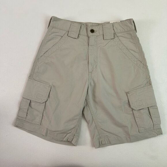 Carhartt Cargo Work Shorts Men’s 28 Khaki Beige Cotton Workwear Utility Pockets - Picture 1 of 11